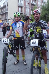 Javier Rodríguez, junto a Magda Durán, los dos campeones de España eliminator 2015 © RFEC