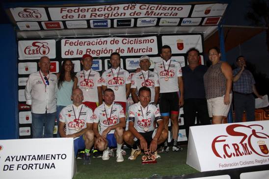 Los campeones máster 2015, en el podio © FCRM