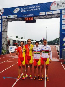 Martín y González junto a Ávila y Font, bronce y oro en Nottwil.