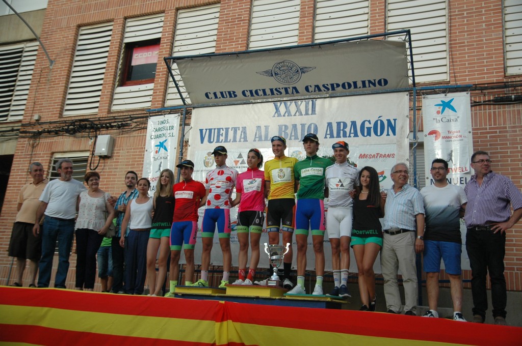 Podio final de la 32ª Vuelta al Bajo Aragón © FAC