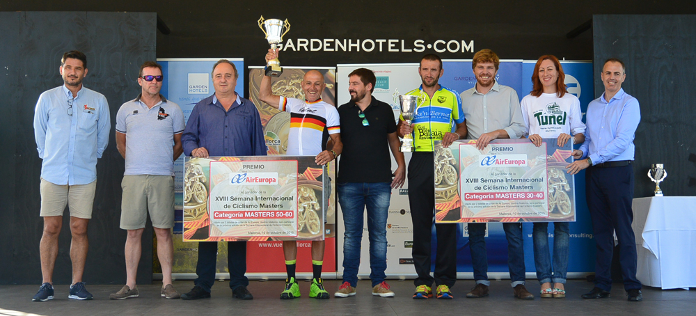 Podio final de la Vuelta Mallorca máster 2015 © Unisport Consulting