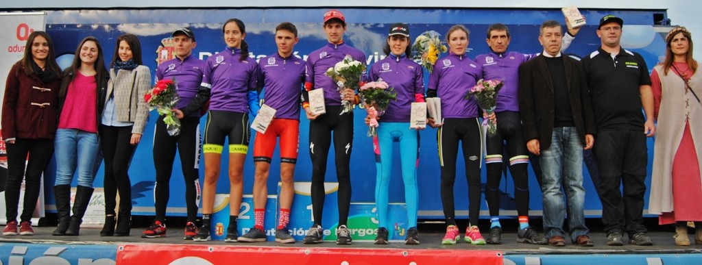 Los líderes del Circuito Diputación de Burgos tras el 22º Ciclocross Medina de Pomar © Noelia Amarniss
