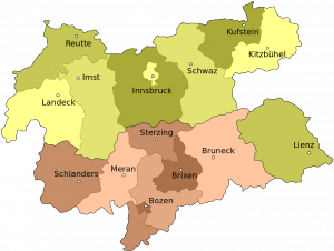 Mapa del Tirol © wikipedia