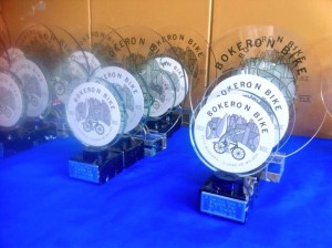 Los trofeos de la Bokeron Bike.