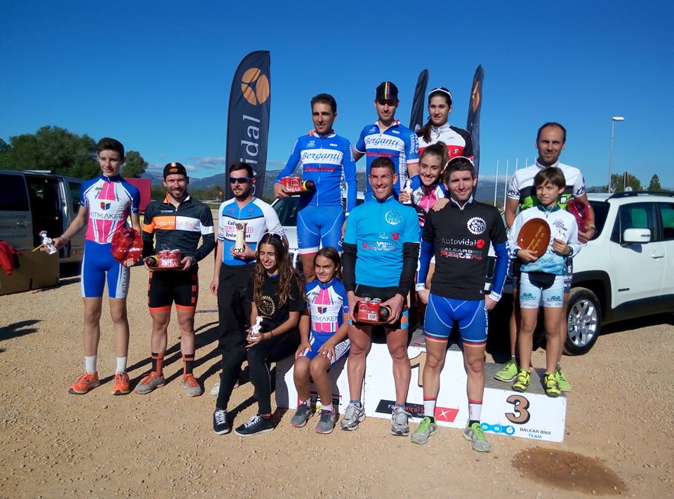 Podio al completo del Ciclocross de Sant Marçal © CC Lloret de Vistalegre