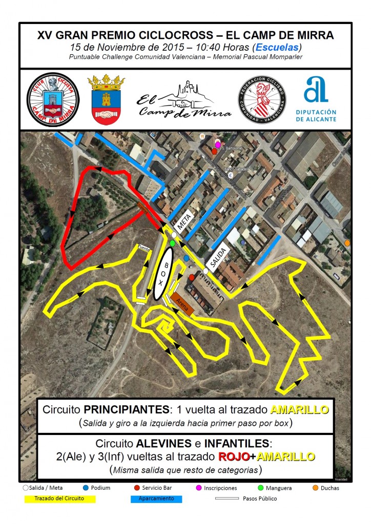 Plano del circuito de escuelas