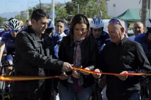 Corte de cinta de una de las etapas de la Vuelta Costa Cálida junior © FCRM
