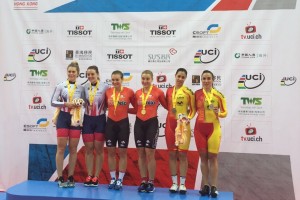 Las españolas en el podio © RFEC