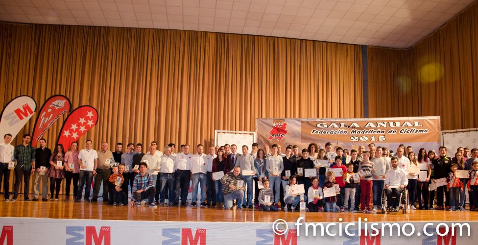 Los premiados en la Gala del Ciclismo Madrileño © FMC