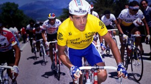 PEDRO DELGADO CLIMBS IN THE 1989 TOUR DE FRANCE