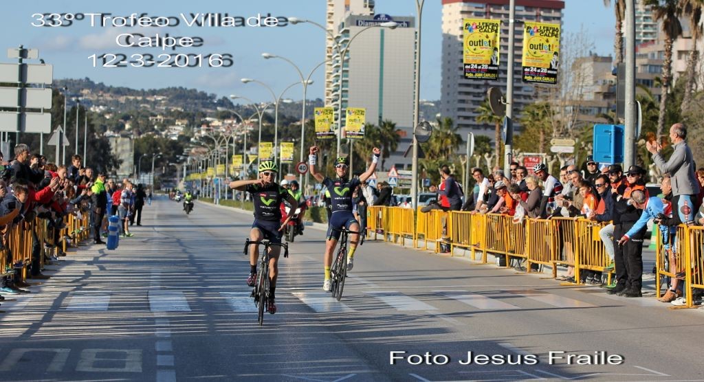 Imagen de la llegada en Calpe
