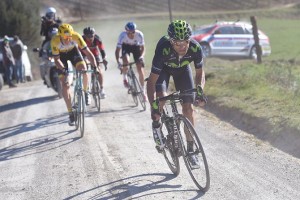 Valverde, en la Strade Bianche © Movistar