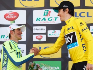 Thomas saluda a Contador © Sky