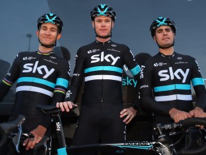 Kwiatkowski, Froome y Landa © Sky 