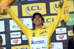 El australiano, en el podio © Orica