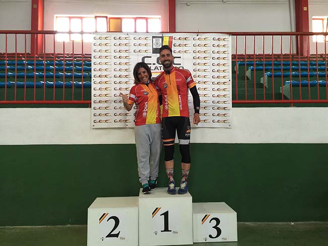 Los líderes de la Copa Araognesa, en el podio © FAC