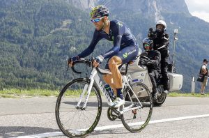 Valverde en plena cronoescalada © Bettini