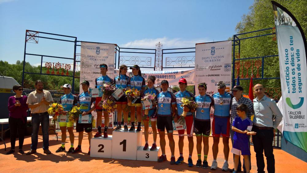 Podio con todos los campeones de Galicia CRI 2016 © FGC