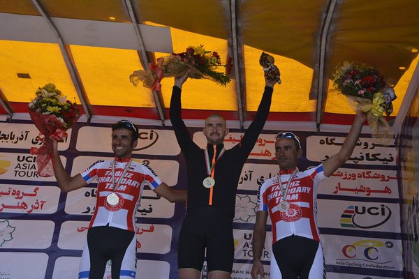 El podio de la 1ª etapa