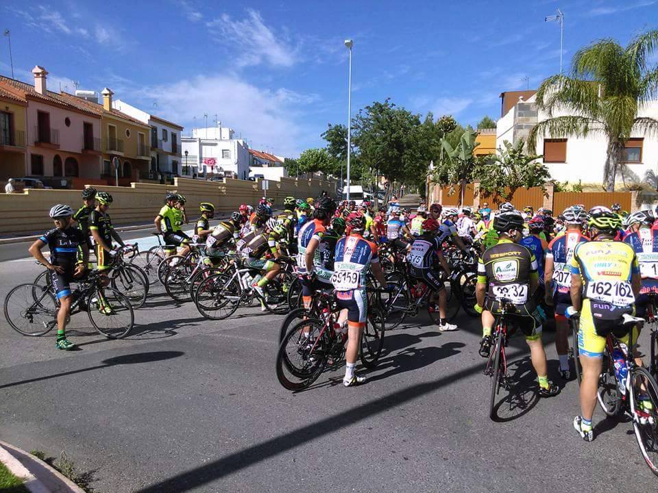 El pelotón en la Vuelta al Aljarafe © CC Andalucía Nature
