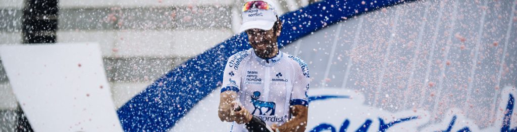 Megías celebra su segunda plaza © Novo Nordisk