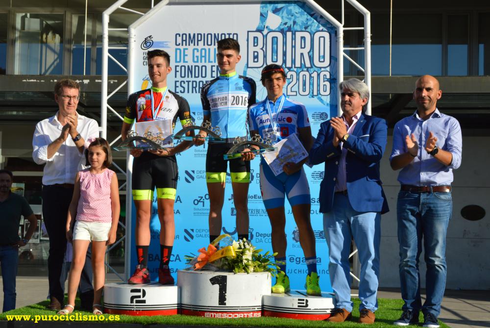 Podio del Campeonato gallego júnior © www.purociclismo.es