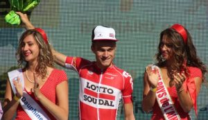 Van der Sande en el podio 