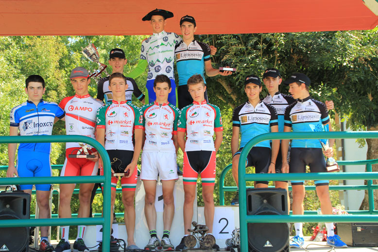Podio final del Criterium de Montaña guipuzcoano © FGC