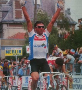 Bontempi -antes de su positivo- y Domínguez en el Tour 