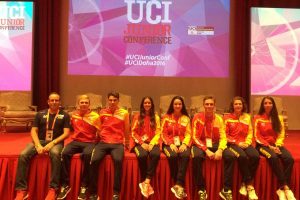 Los seleccionados júnior en la Conferencia del Mundial © RFEC