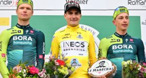 Carlos Rodríguez en el pódium del Tour de Romandía