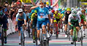 Tobias Lund Andresen celebra su triunfo en el Tour de Turquía