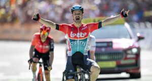 Victor Campenaerts, emocionado en su estreno en el Tour de Francia