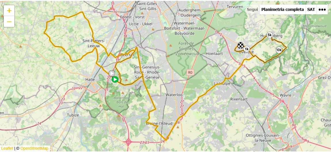 Recorrido Flecha Brabante 2026.