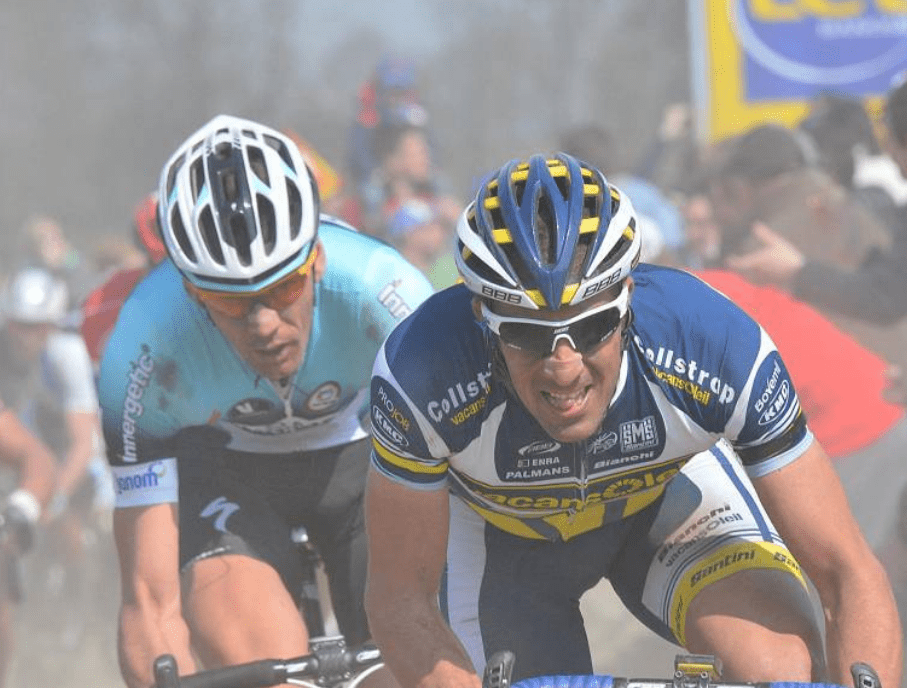 Juan Antonio Flecha en una edición de la París-Roubaix.